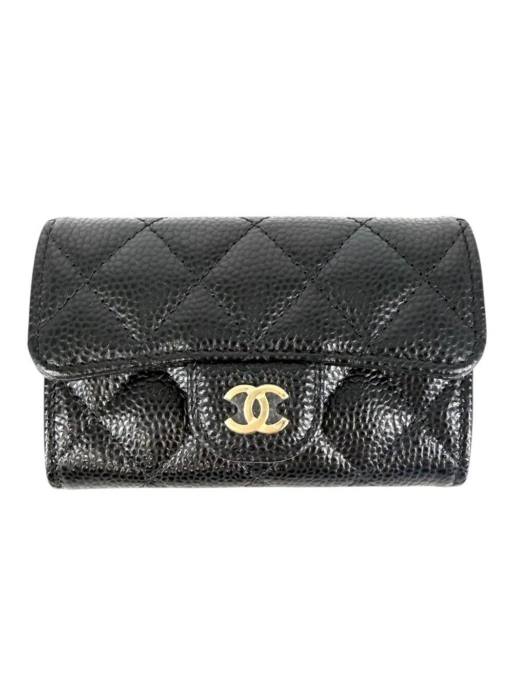 Chanel Coin Purse Quilted Classic Flap Card Case Mini Wallet Caviar Leather